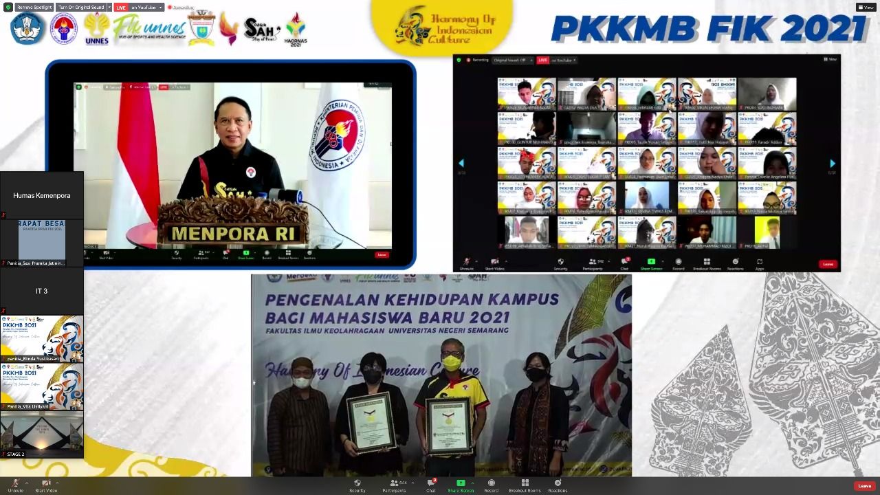 podiumnews.com-Gagas Senam Stay At Home, Menpora Amali Diganjar Penghargaan MURI