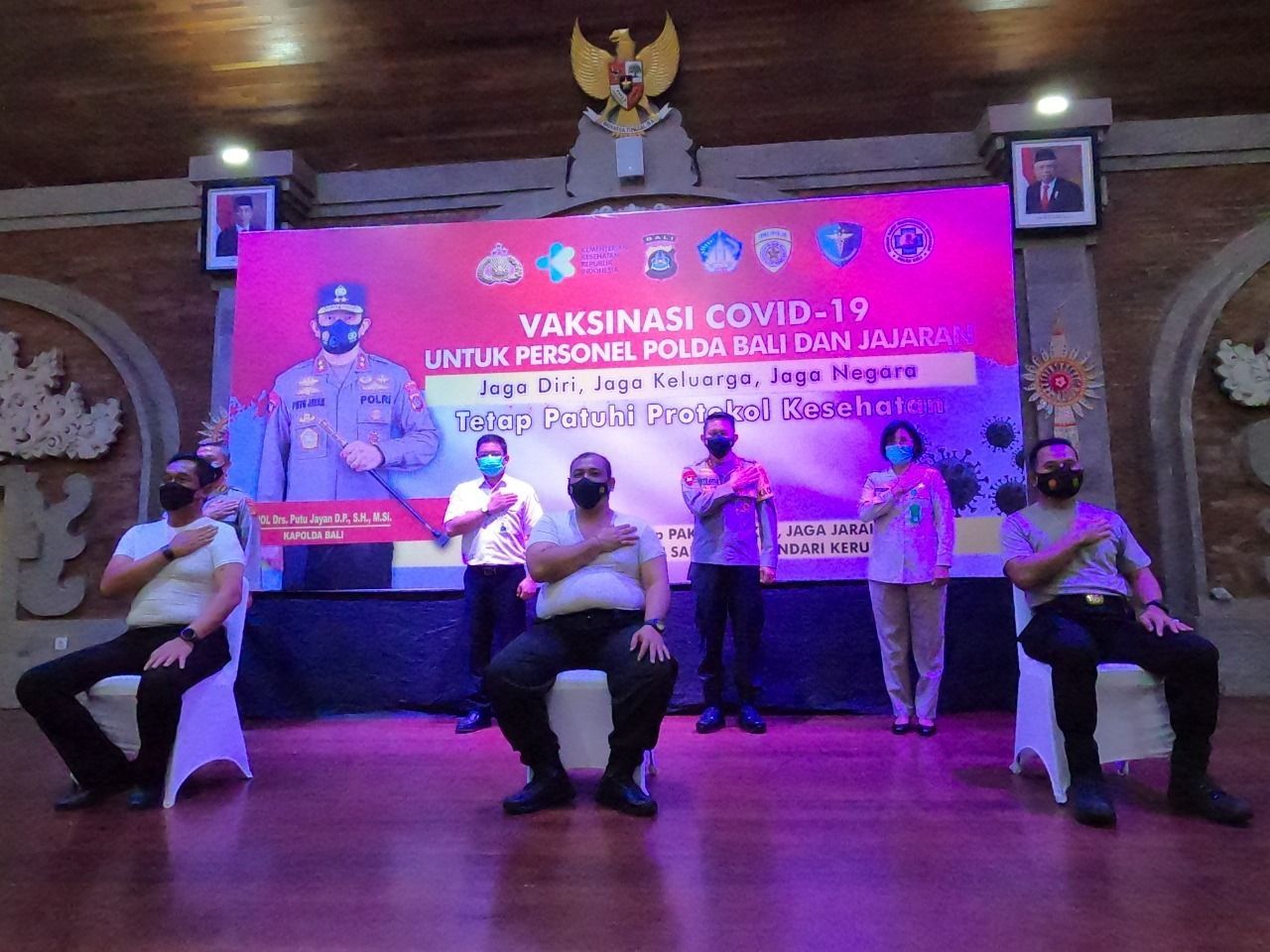 podiumnews.com-2.500 Personel Polda Bali Divaksin COVID-19 Tahap 2