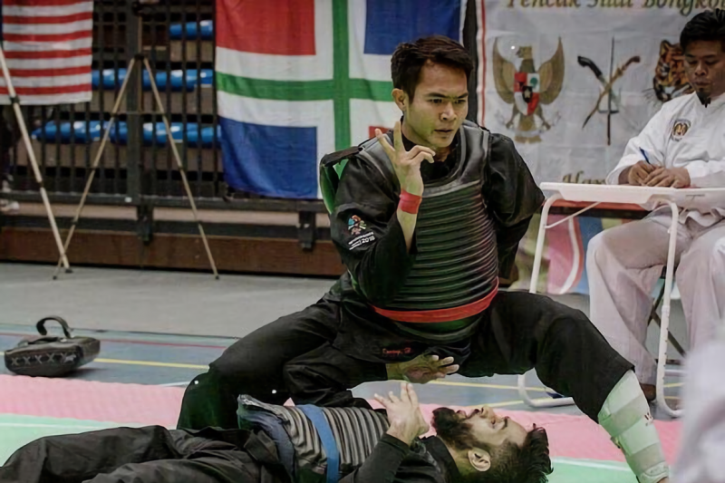 podiumnews.com-Pesilat Komang Harik Disiplin Latihan Meski Saat Pandemi 