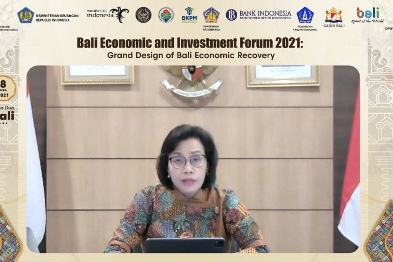 podiumnews.com-Sri Mulyani Sebut Eksekusi Program Pemulihan di Bali Belum Maksimal