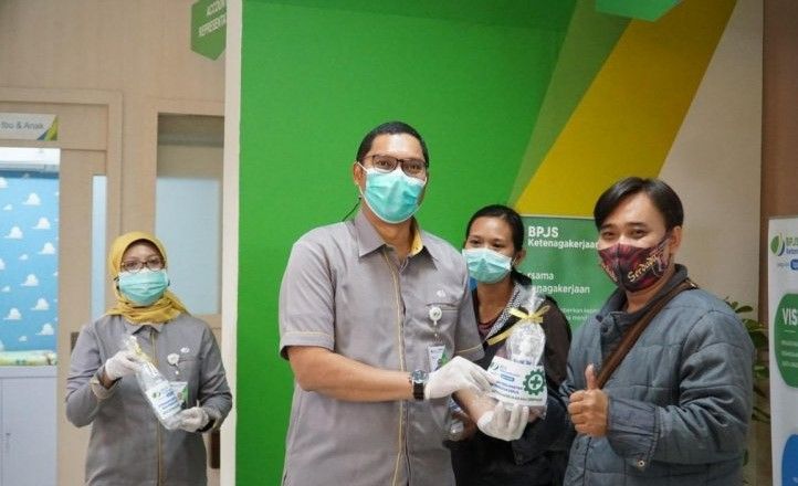 podiumnews.com-Sambut Bulan K3 BPJAMSOSTEK Denpasar Bagikan "Corona Safety Kit"