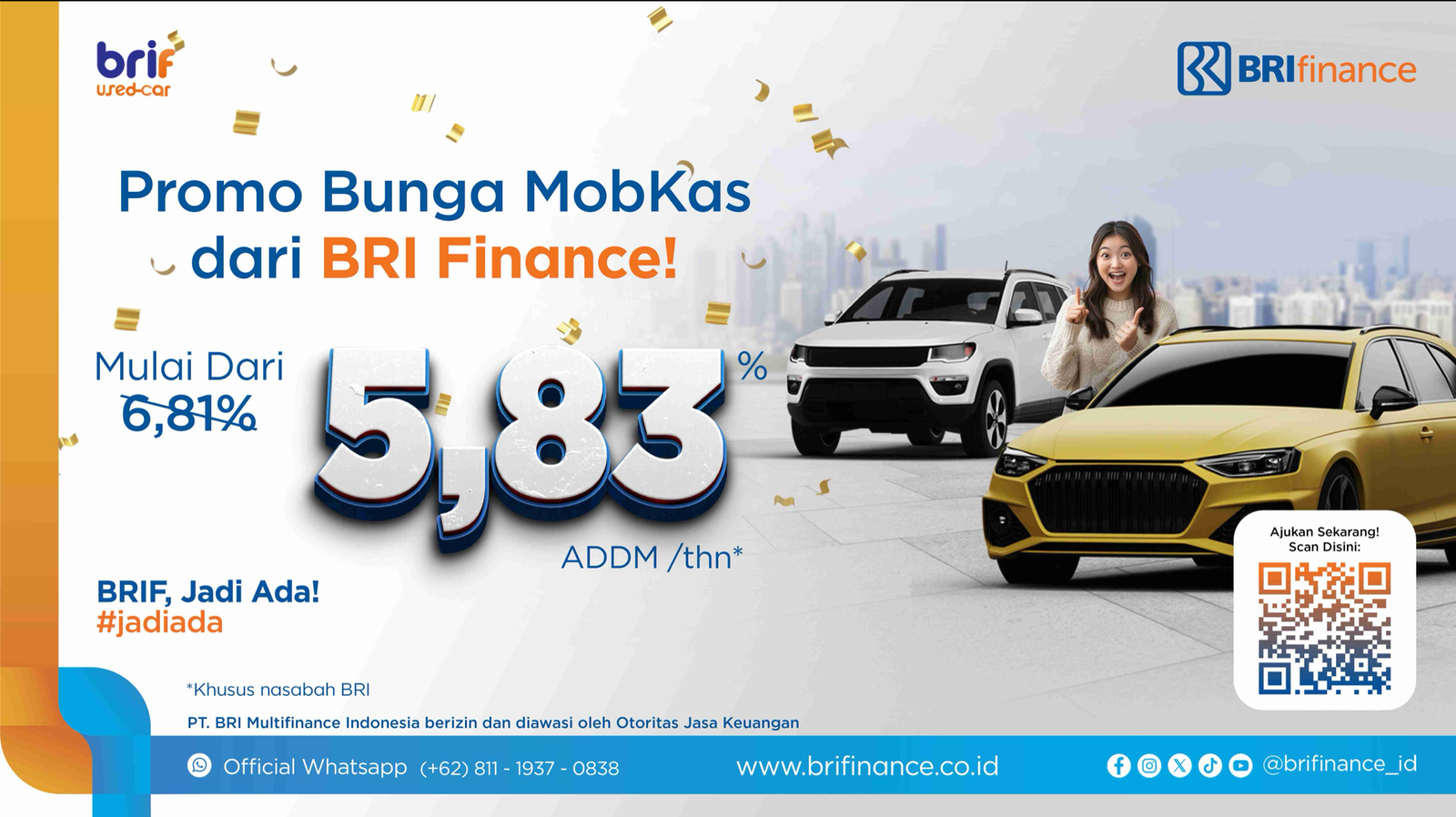 podiumnews.com-Dorong Pertumbuhan Ekonomi, BRI Finance Tawarkan Suku Bunga Kompetitif untuk Pembiayaan Mobil Bekas