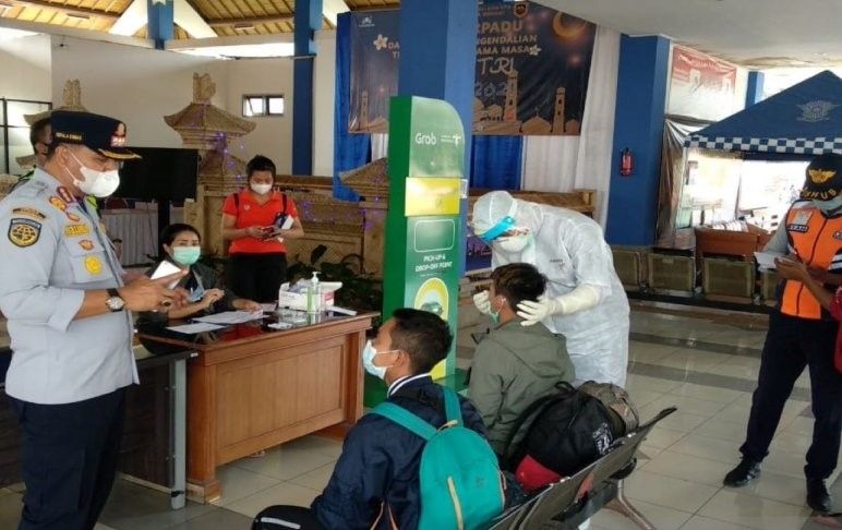 podiumnews.com-Dihub Denpasar Amankan Empat Orang Pelanggar Prokes Mudik Lebaran