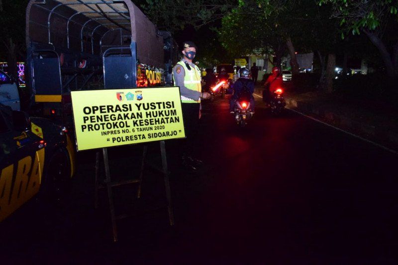 podiumnews.com-Pelanggar Protokol Kesehatan di Sidoarjo Cenderung Turun