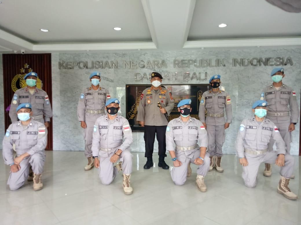 podiumnews.com-Delapan Personil Polda Bali Kembali Usai 15 Bulan Bertugas Misi Perdamaian PBB