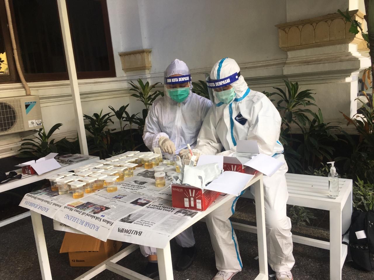 101 Pegawai Dilingkungan Kejari Denpasar Jalani Tes Urine