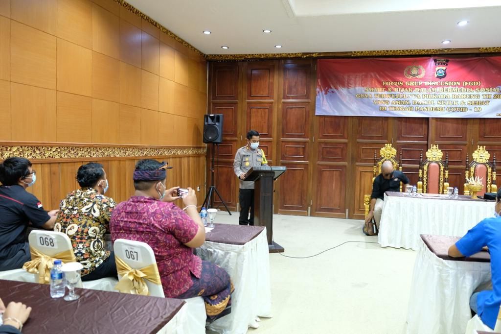 podiumnews.com-Polres Badung Gelar FGD Bijak Bermedia Saat Pilkada Serentak