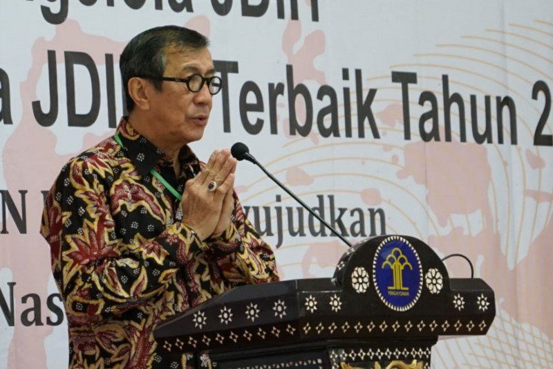 podiumnews.com-Maksimalkan Data Digital Informasi Hukum, Yasonna Harap Pemda dan DPRD Ambil Peran