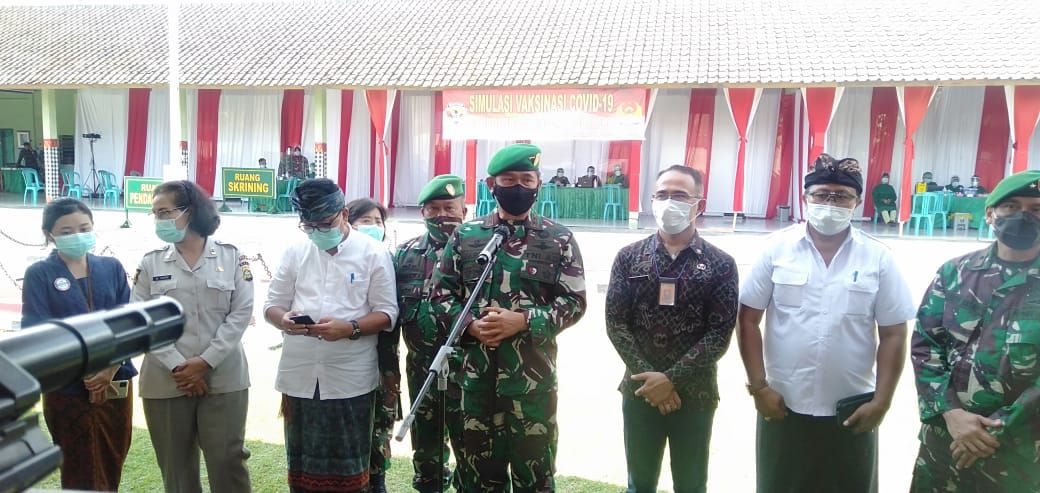Kodam Udayana Gelar Simulasi Pemberian Vaksin Covid-19 