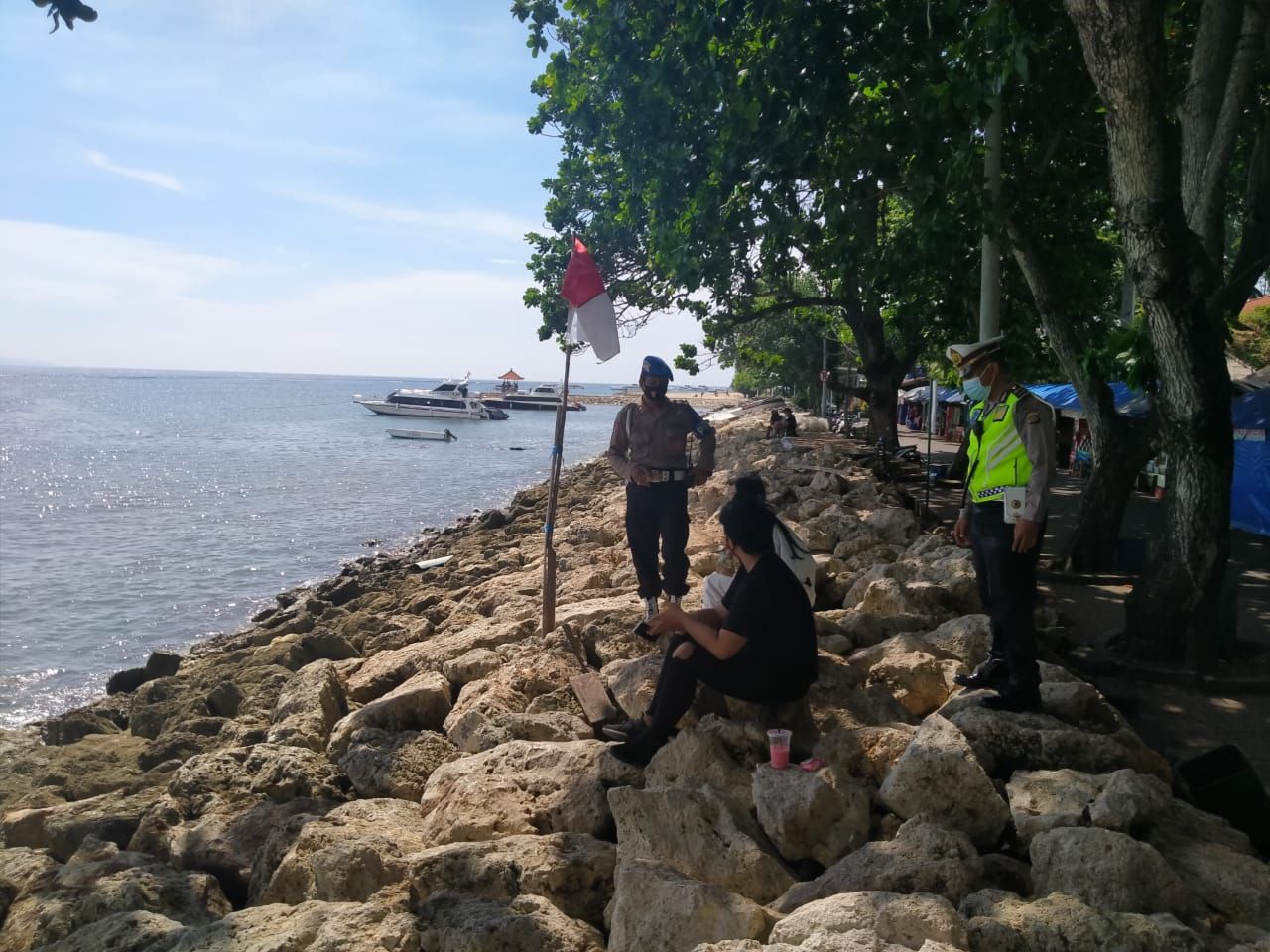 podiumnews.com-Tim Yustisi Denpasar Perketat Area Wisata di Hari Kedua PPKM