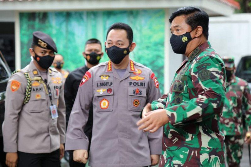 podiumnews.com-Panglima TNI Terima Kunjungan Perdana Kapolri Terlantik