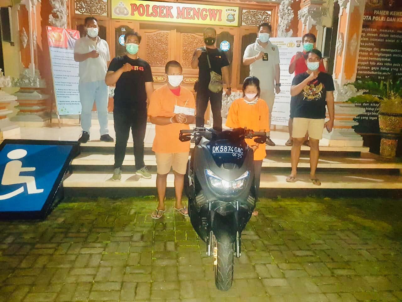 podiumnews.com-Pasutri Kompak Curi Motor Ini Diamankan Polisi