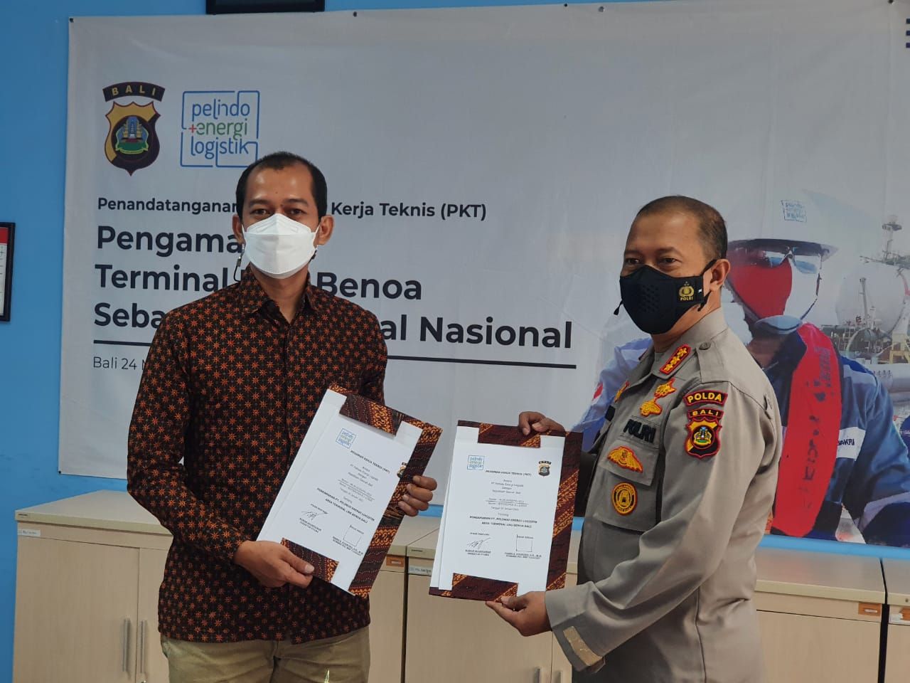 podiumnews.com-Polda Bali-PT Pelindo Energi Logistik Kerjasama Jasa Pengamanan 