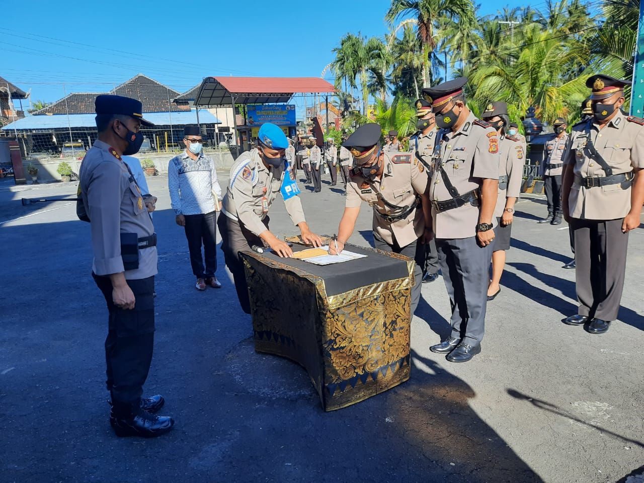 podiumnews.com-Polres Badung Lakukan Pergantian Jabatan Perwira 