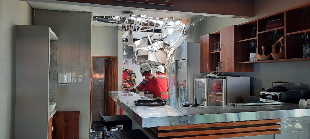 podiumnews.com-Tabung Gas Bocor, Sebuah Café dan Bar di Canggu Terbakar