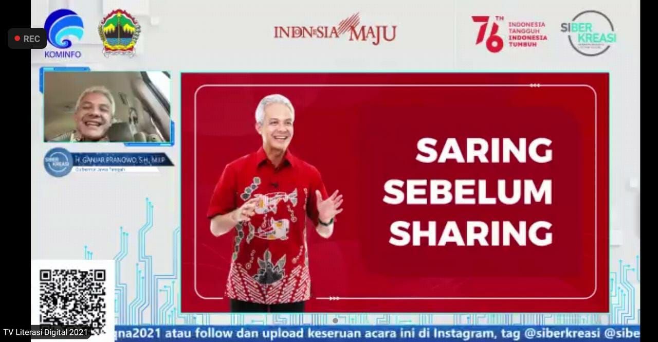 podiumnews.com-Ganjar: Medsos Bukan untuk Cari Musuh