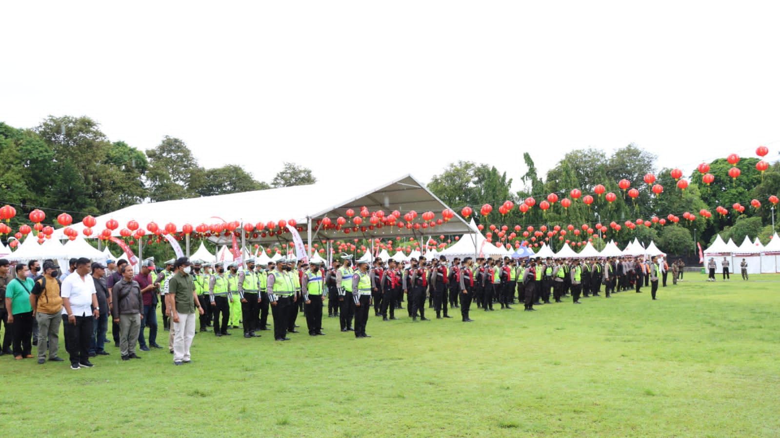 podiumnews.com-Menyambut Perayaan Imlek, Polresta Denpasar Amankan  Jalan Gajah Mada