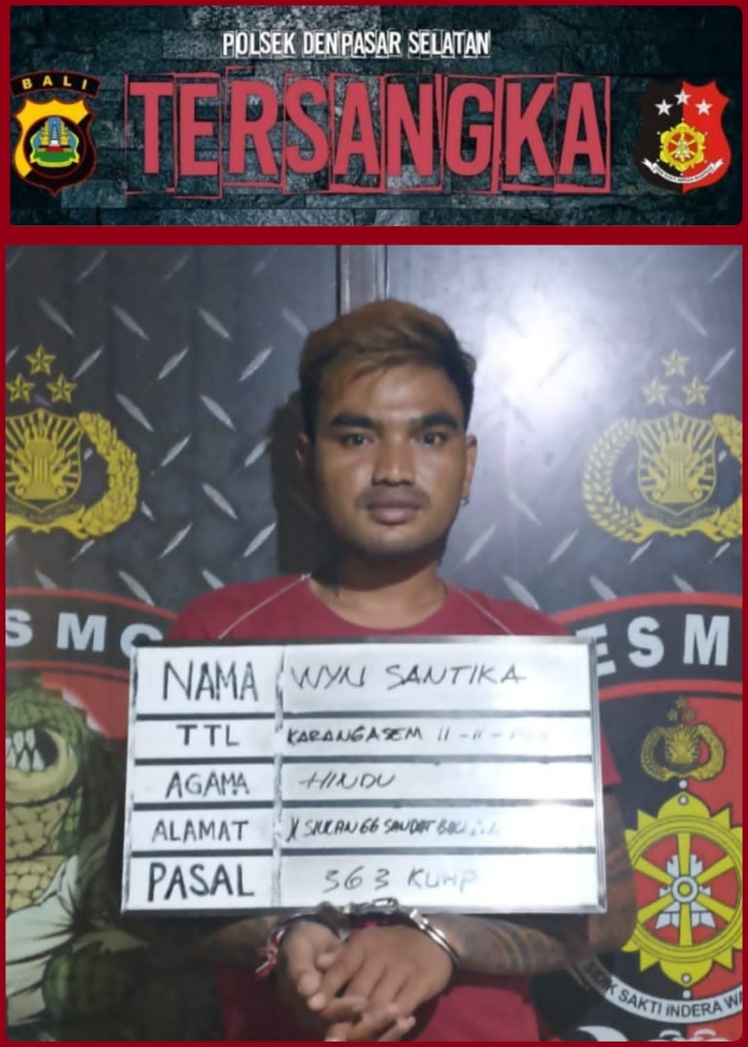 podiumnews.com-Seorang Satpam Curi Perabotan Kantor Hingga Rugikan Bos Ratusan Juta