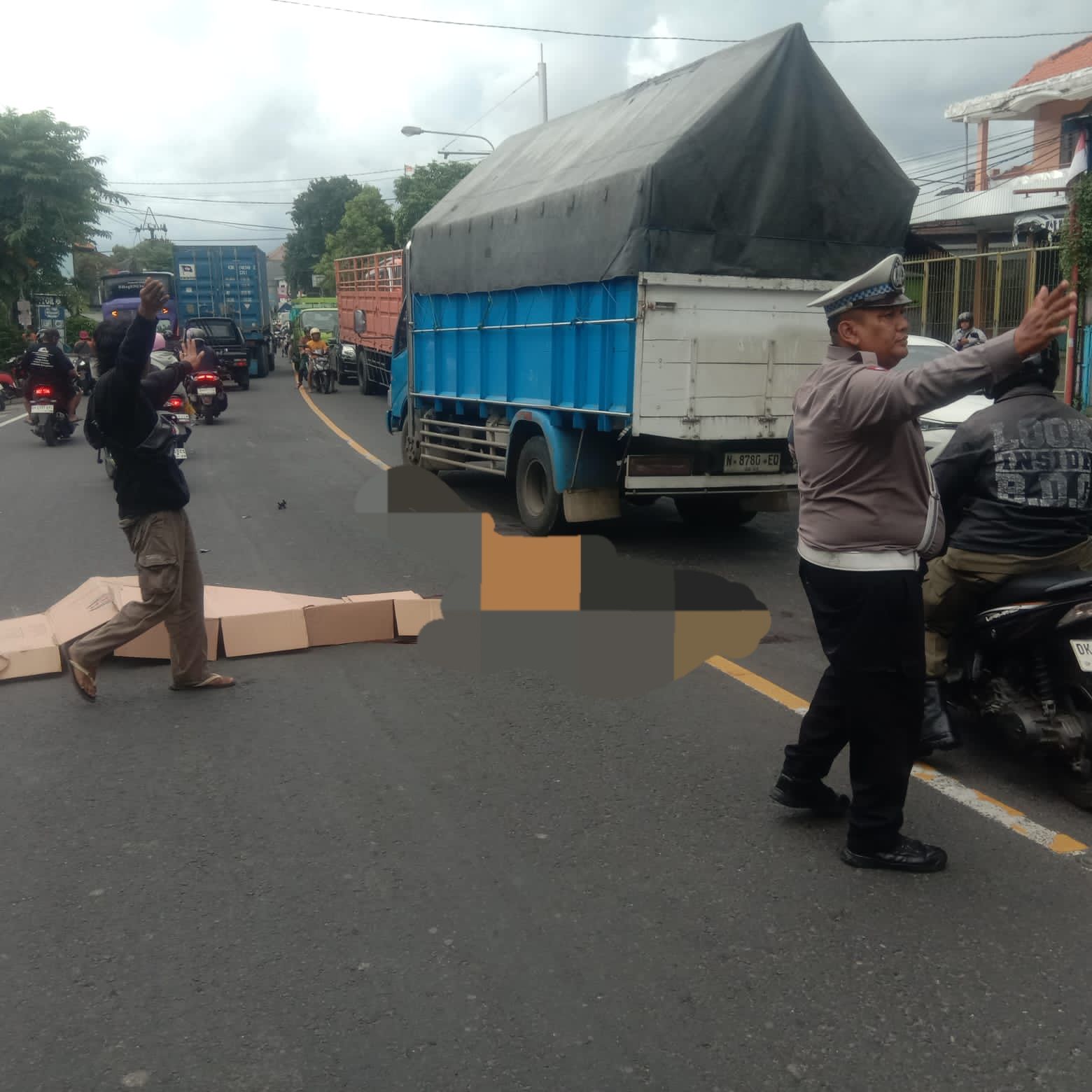 podiumnews.com-Senggolan dengan Bus, Lansia Meregang Nyawa