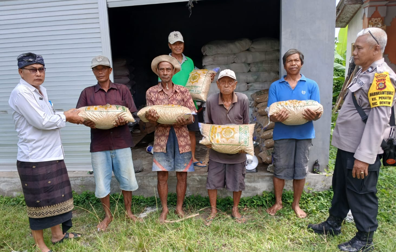 podiumnews.com-Kendalikan Inflasi Kelurahan Peguyangan dan Penatih Salurkan Bantuan Pupuk dan Bibit Tanaman