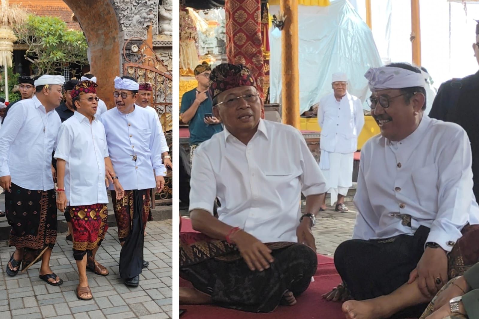 podiumnews.com-Momen Makan Siang dan Diskusi Bersama Koster-Giri di Puri Agung Ubud, Kemesraan Cok Ace dan Koster Disorot