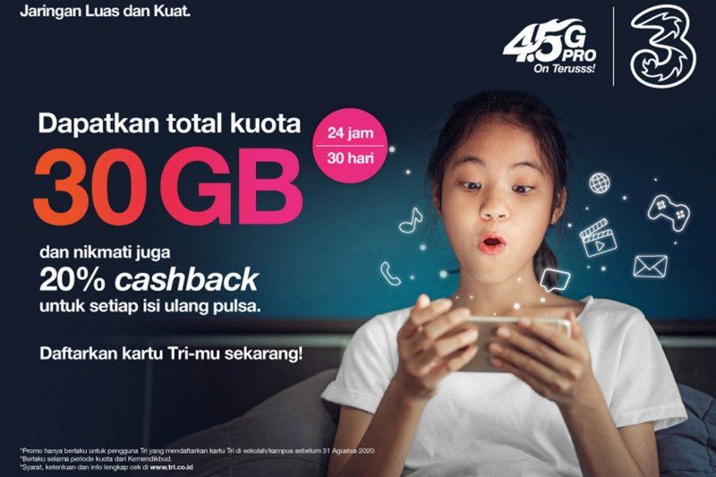 podiumnews.com-3 Berikan Kuota 30GB Dukung Pembelajaran Jarak Jauh