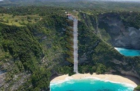 Master plan pembangunan lift kaca di Pantai Kelingking, Nusa Penida, Klungkung, Bali. (Sumber: IHGMA)