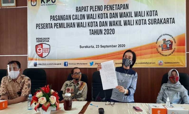 KPU Tetapkan Gibran-Teguh dan "Bajo" Calon Pilkada Surakarta