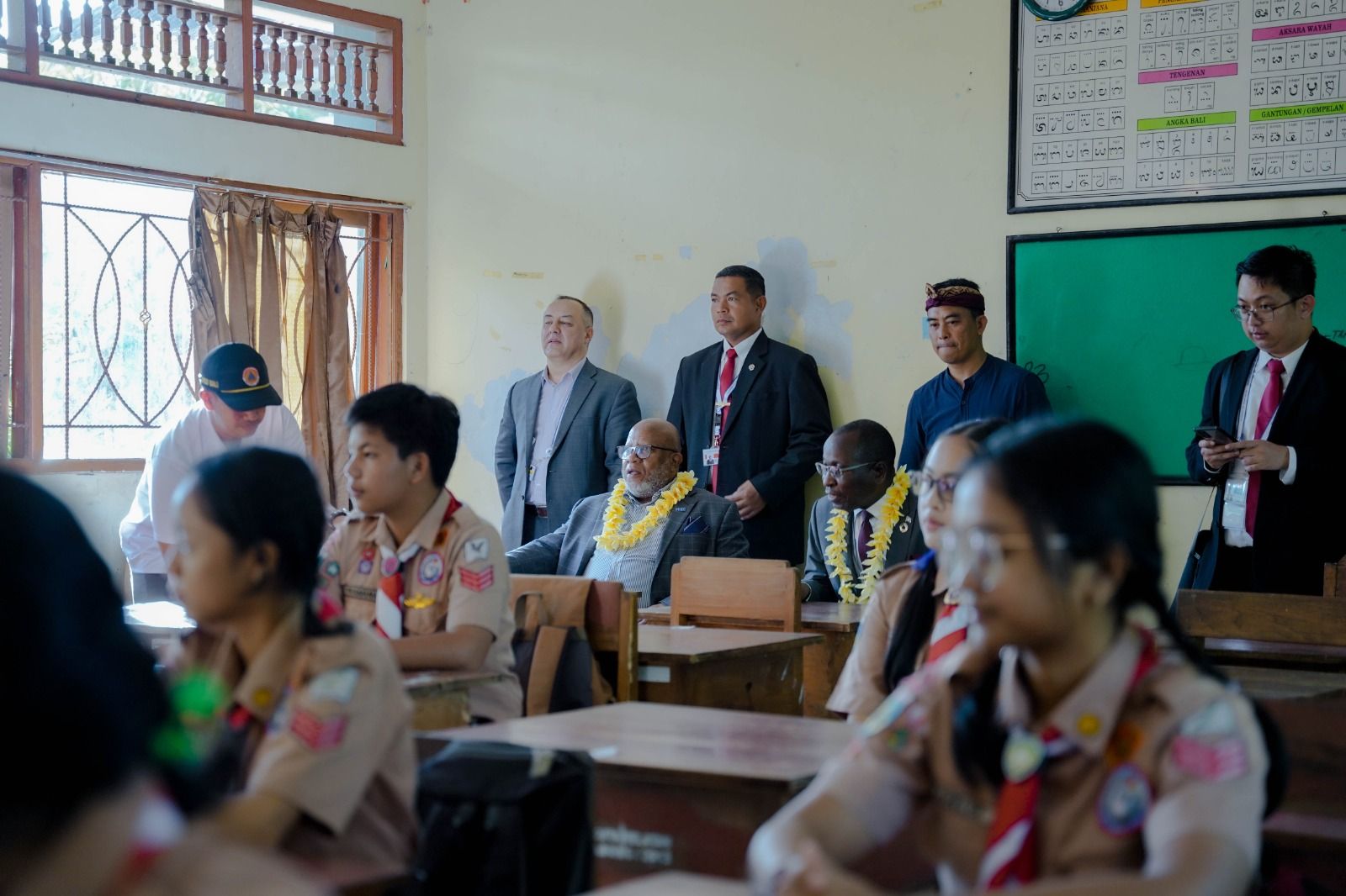 podiumnews.com-Presiden UNGA Terkesan Siswa Kuta Tanggap Bencana