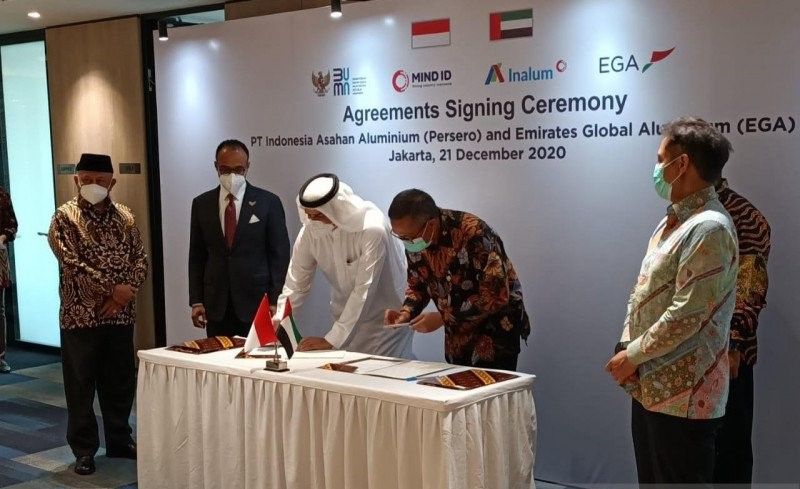 podiumnews.com-Inalum dan Perusahaan UAE Teken Kontrak Lisensi Teknologi
