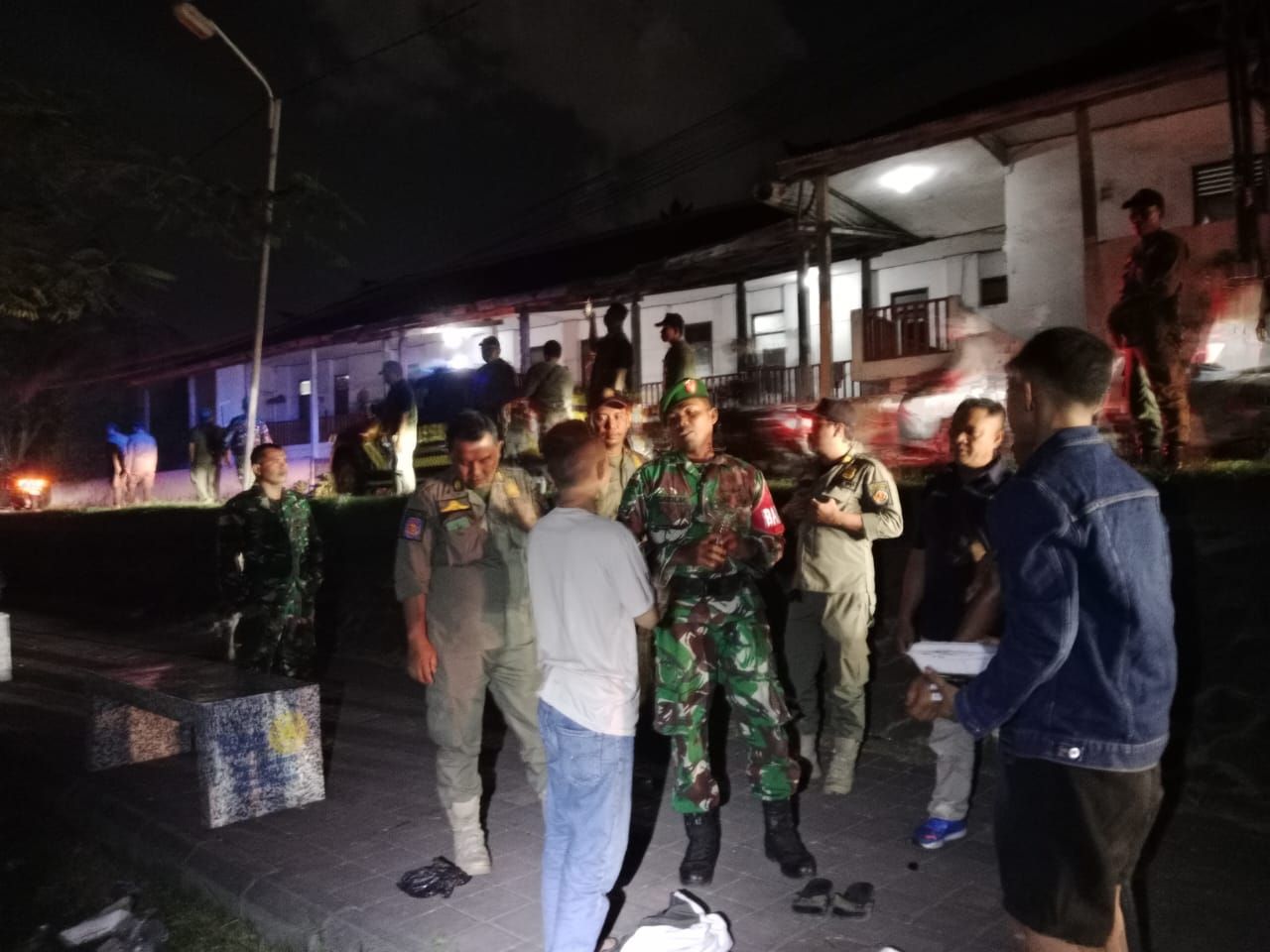 podiumnews.com-Cegah Gangguan Kamtibmas di Kota Denpasar, Tim Gabungan Patroli Malam