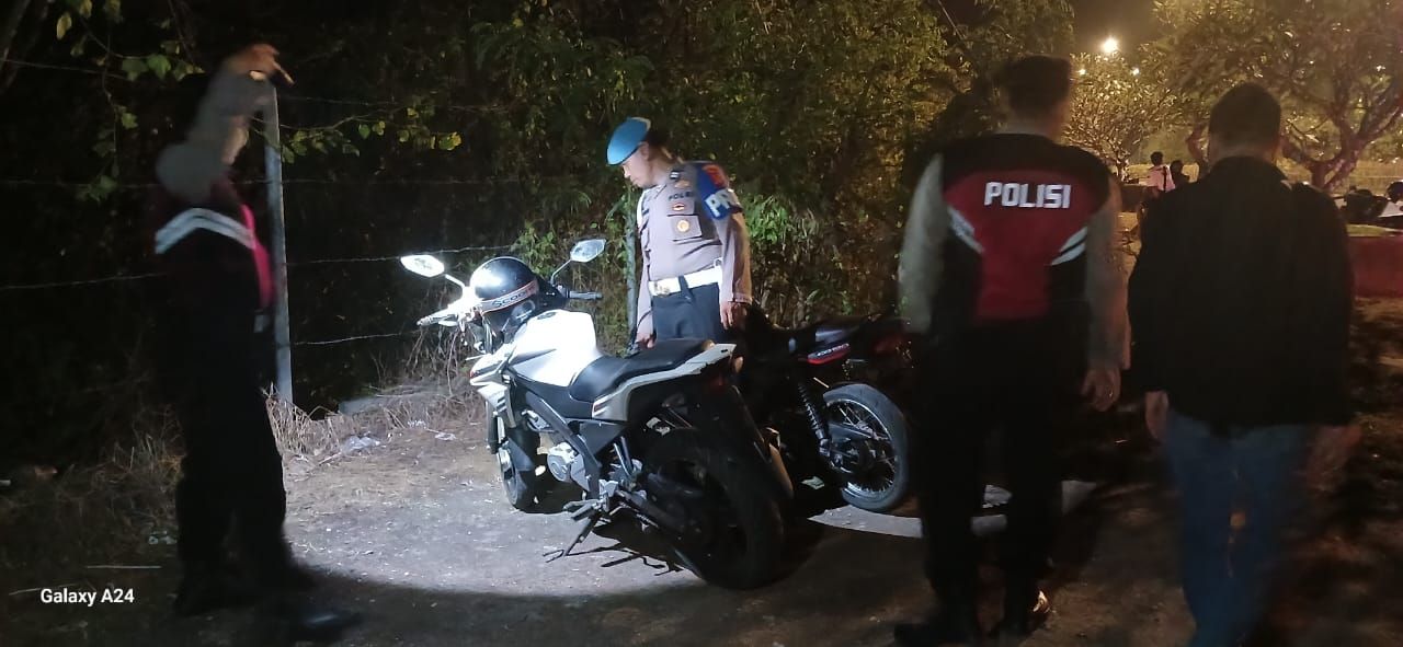 podiumnews.com-Polsek Denpasar Selatan Patroli di Wilayah Rawan Balapan Liar