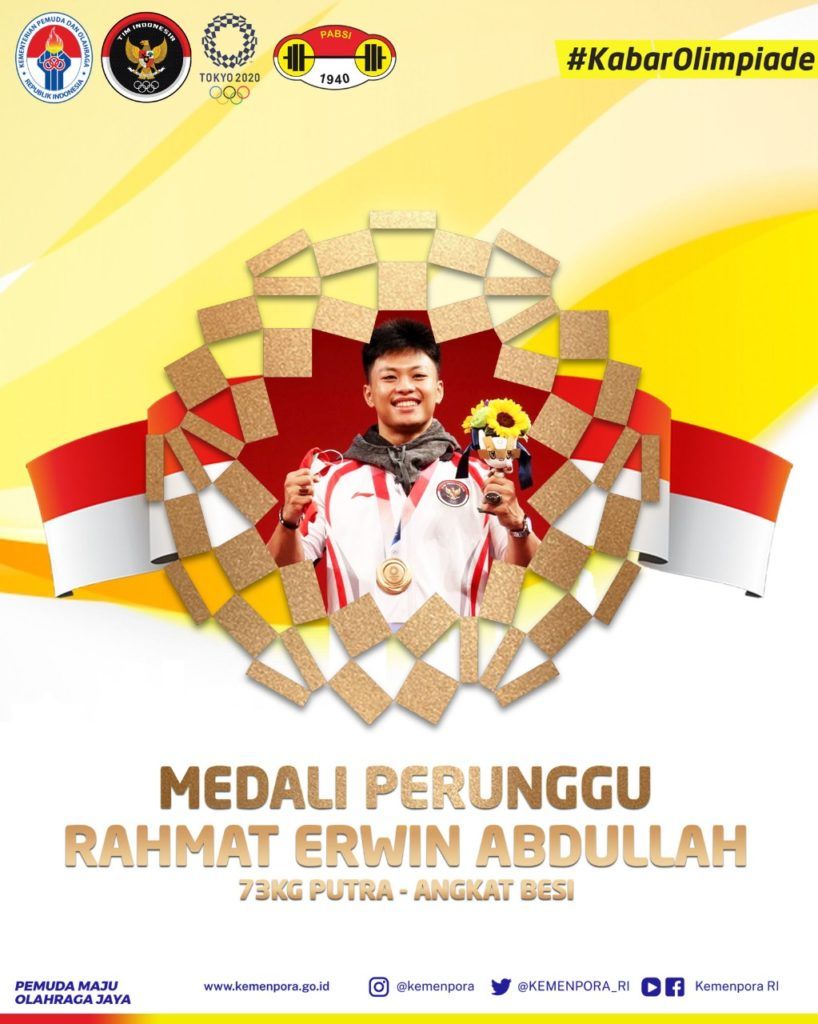 podiumnews.com-Prestasi Rahmat Erwin Kukuhkan Tradisi Medali Cabor Angkat Besi