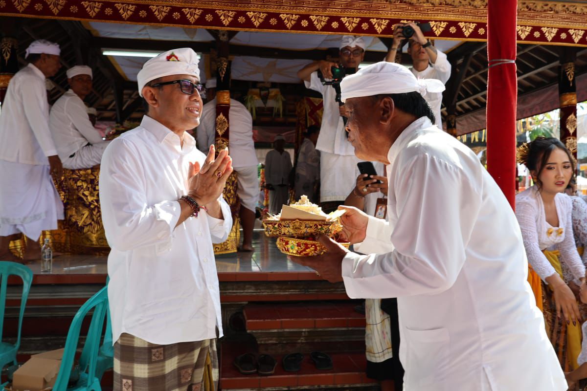 podiumnews.com-Restorasi Kori Agung Cagar Budaya Pura Dalem Tohpati Rampung