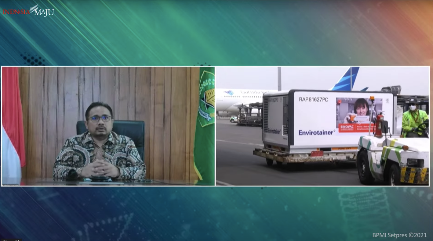 podiumnews.com-Delapan Juta Dosis Vaksin Sinovac Kembali Tiba di Indonesia
