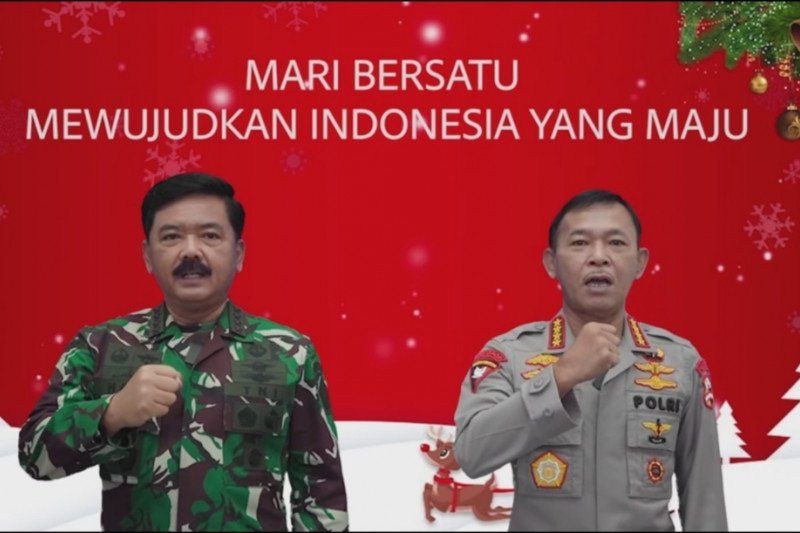 podiumnews.com-Rayakan Natal, Panglima TNI dan Kapolri Minta Jaga Persatuan Bangsa