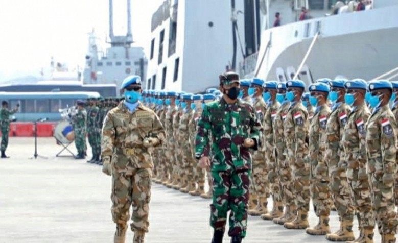 podiumnews.com-Panglima TNI Lepas Satgas Maritim TNI ke Lebanon