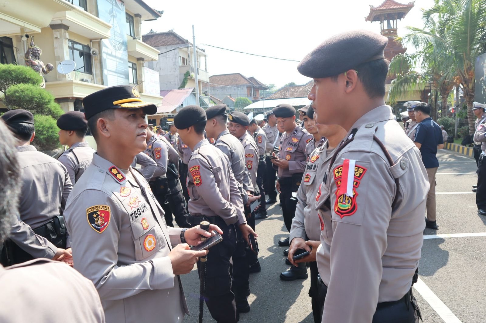 podiumnews.com-Maraknya Judi Online, Polres Badung Sidak Anggota Usai Apel Pagi