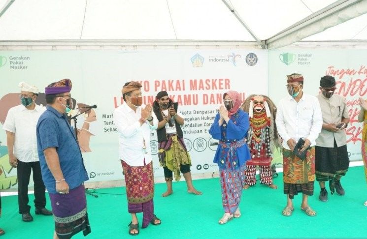 podiumnews.com-Kemenparekraf-Pemkot Denpasar Gelar Kampanye "Gerakan Pakai Masker"