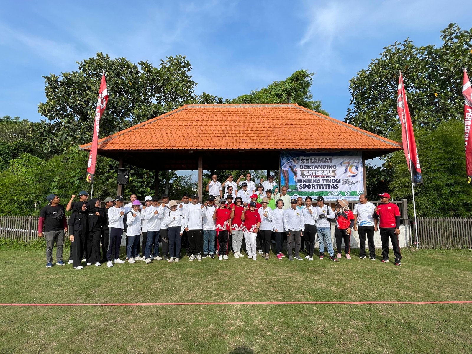 podiumnews.com-Peringati Hari Bakti Pekerjaan Umum Ke-79, Pj. Sekda Badung Buka Turnamen Gateball