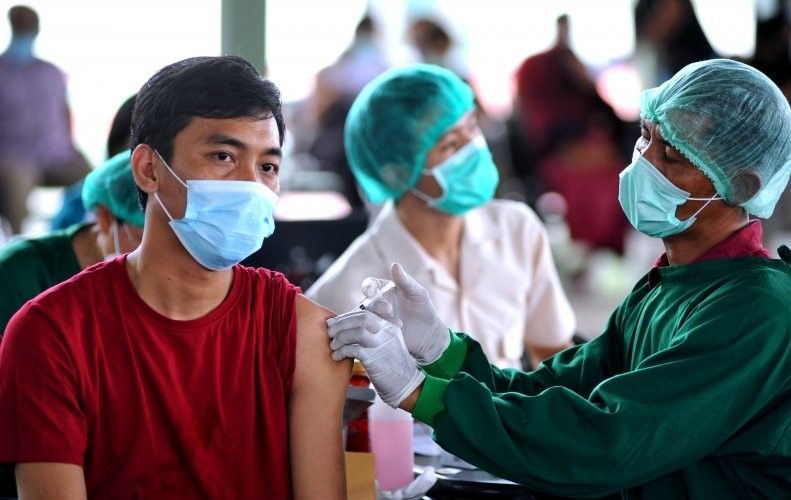 podiumnews.com-Lanud I Gusti Ngurah Rai Dukung Program "Serbuan Vaksinasi" di Bali