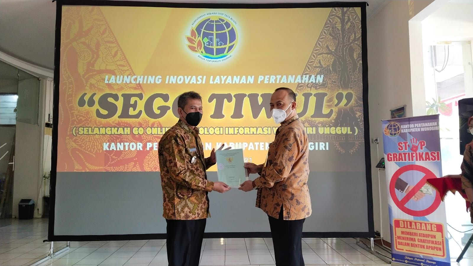 podiumnews.com-“Sego Tiwul”, Permudah Layanan Pertanahan di Wonogiri