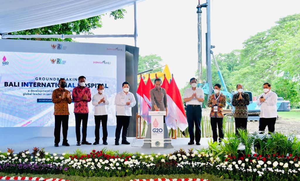 podiumnews.com-Groundbreaking RS Internasional Bali, Jokowi: Tak Ada Lagi Rakyat Kita Berobat Keluar
