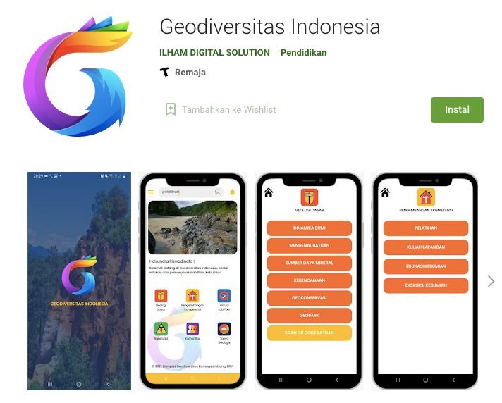 podiumnews.com-Aplikasi Geodiversitas Indonesia untuk Literasi Geologi
