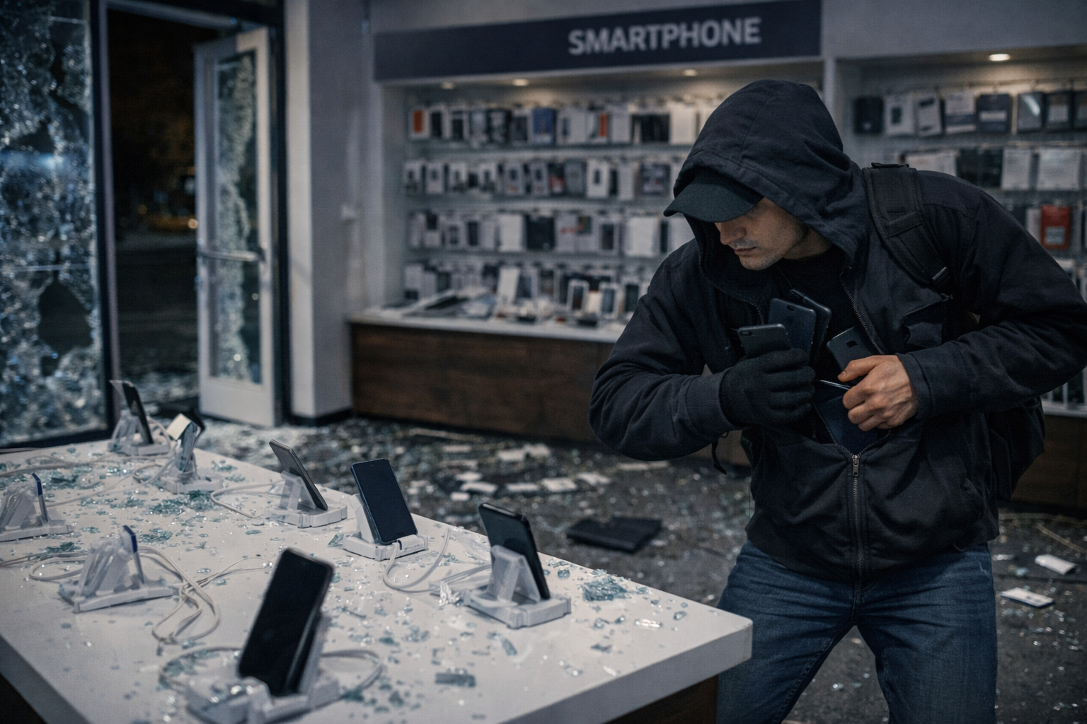 podiumnews.com-Maling Bobol Jujur Store Denpasar, 6 Ponsel Senilai Rp50 Juta Raib