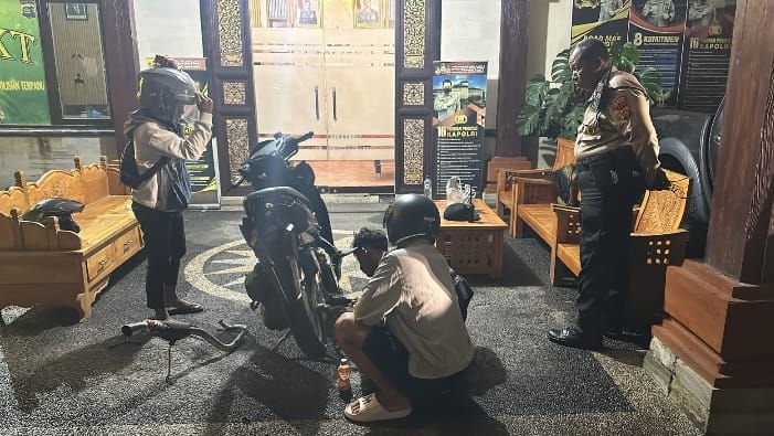 Di Kuta, Polisi Tilang Tiga Motor Knalpot Brong 