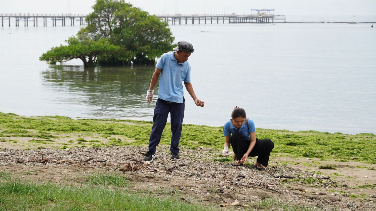 podiumnews.com-Disnaker ESDM Bali Aksi Bersih Pantai di Mertasari