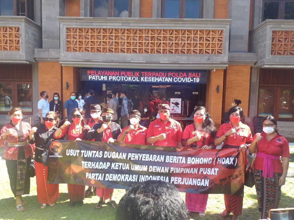 podiumnews.com-PDIP se-Bali Laporkan Penyebar Hoax Megawati Meninggal ke Polisi