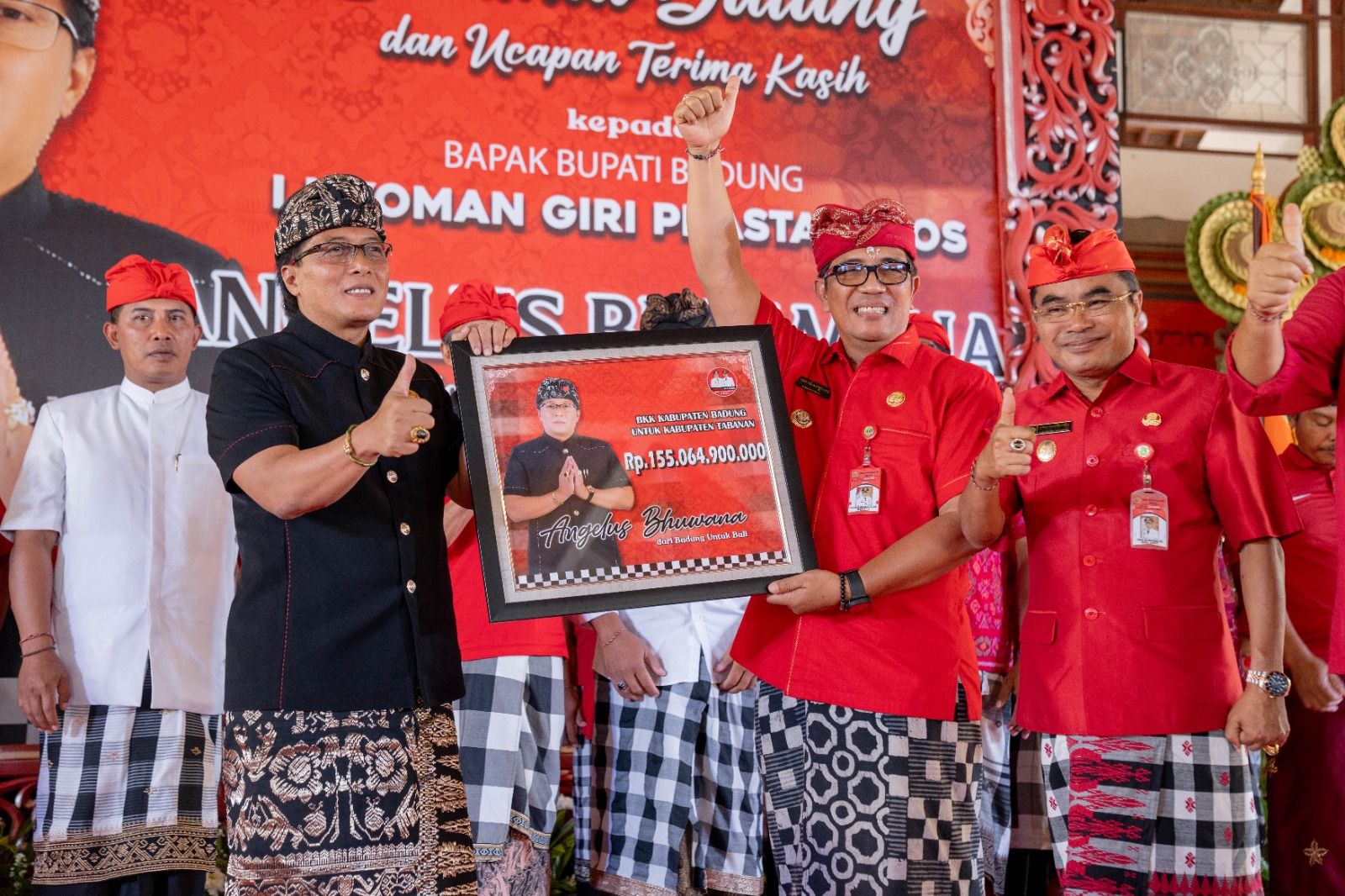 podiumnews.com-Tabanan Terima Hibah Rp 208 M dari Badung