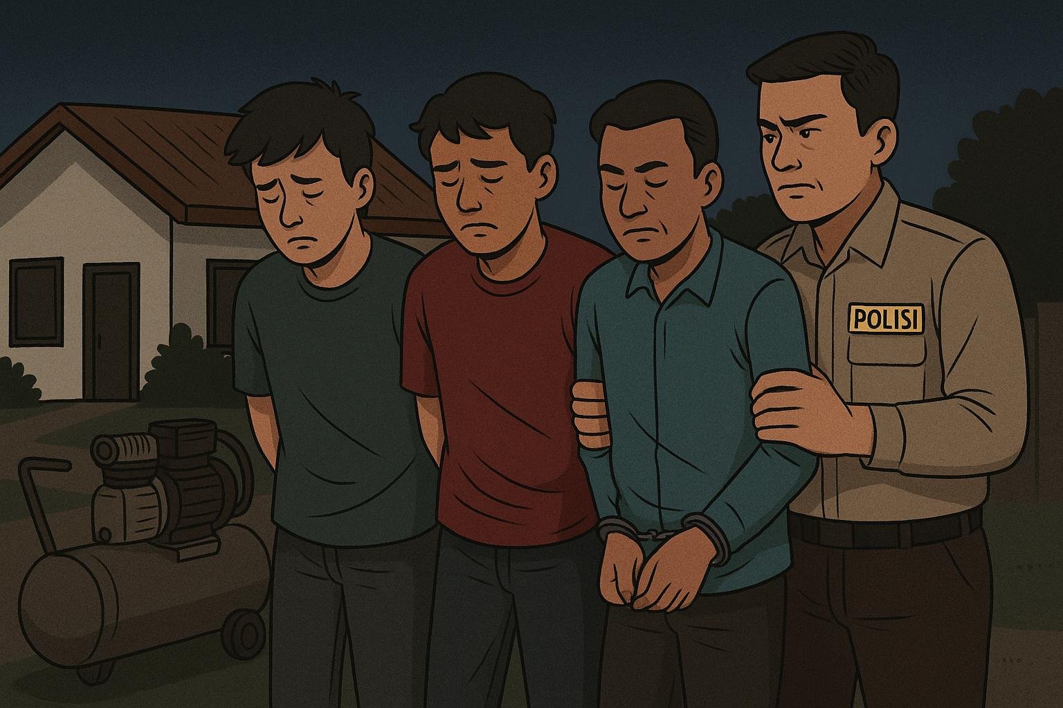 Tiga Mantan Karyawan Kompak Mencuri di Rumah Bosnya